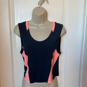 NWOT-Free People Movement Navy and Coral Active Tank Top